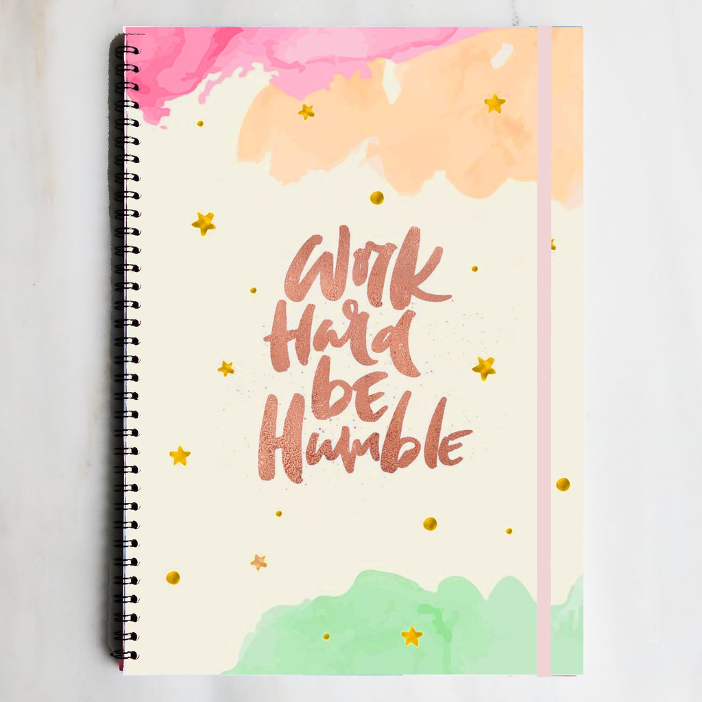 

WORK HARD BE HUMBLE Notebook Bujo Journal Office School Buku Tulis A4/A5 Catatan Sekolah