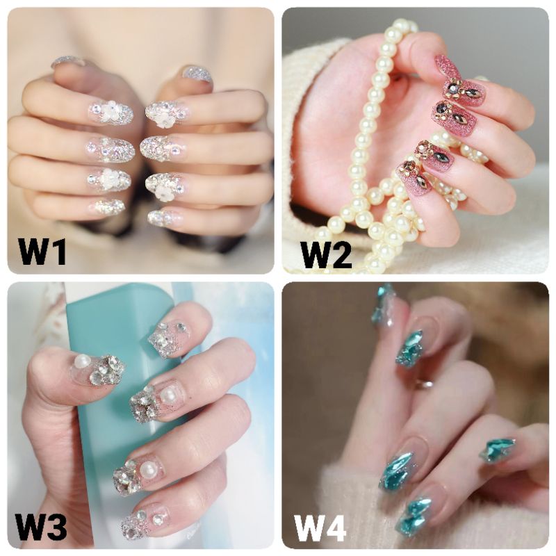 Fake Nails/ Kuku Palsu/ Wedding Fake Nails/ Kuku Palsu Pengantin/ Bride/ Nail art/ Kuku Palsu Murah