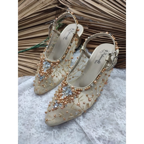 sepatu Rafaizoutfit kiyarisa gold sepatu wanita tinggi 5cm tahu