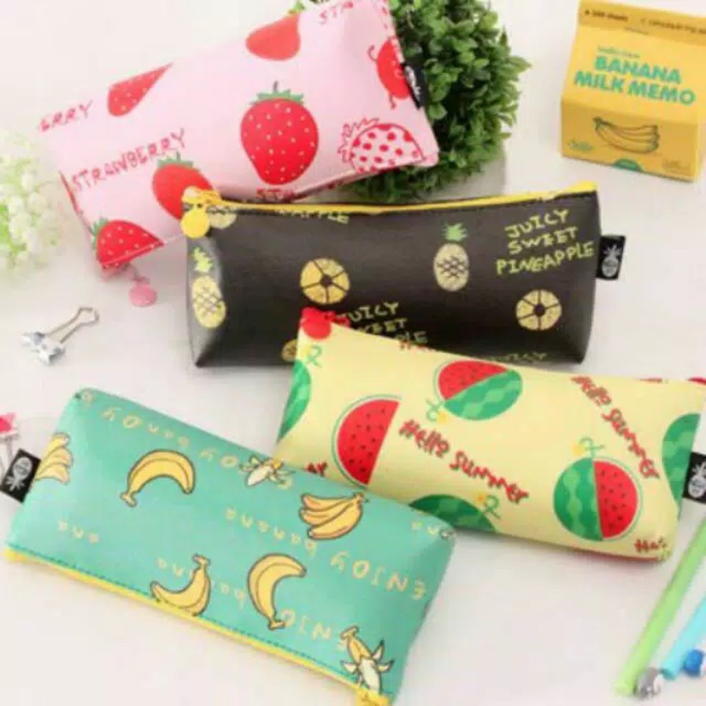 

Tempat pensil kotak case fruits buah lucu cute imut unik alat tulis sekolah murah