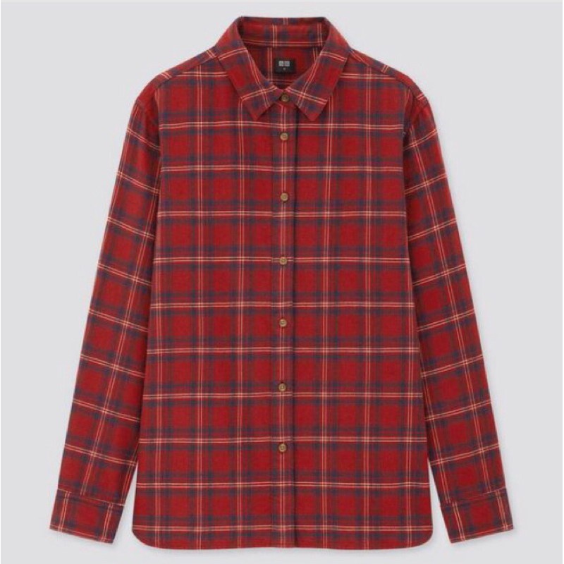 UNIQLO WOMEN KEMEJA FLANNEL LENGAN PANJANG - 432925