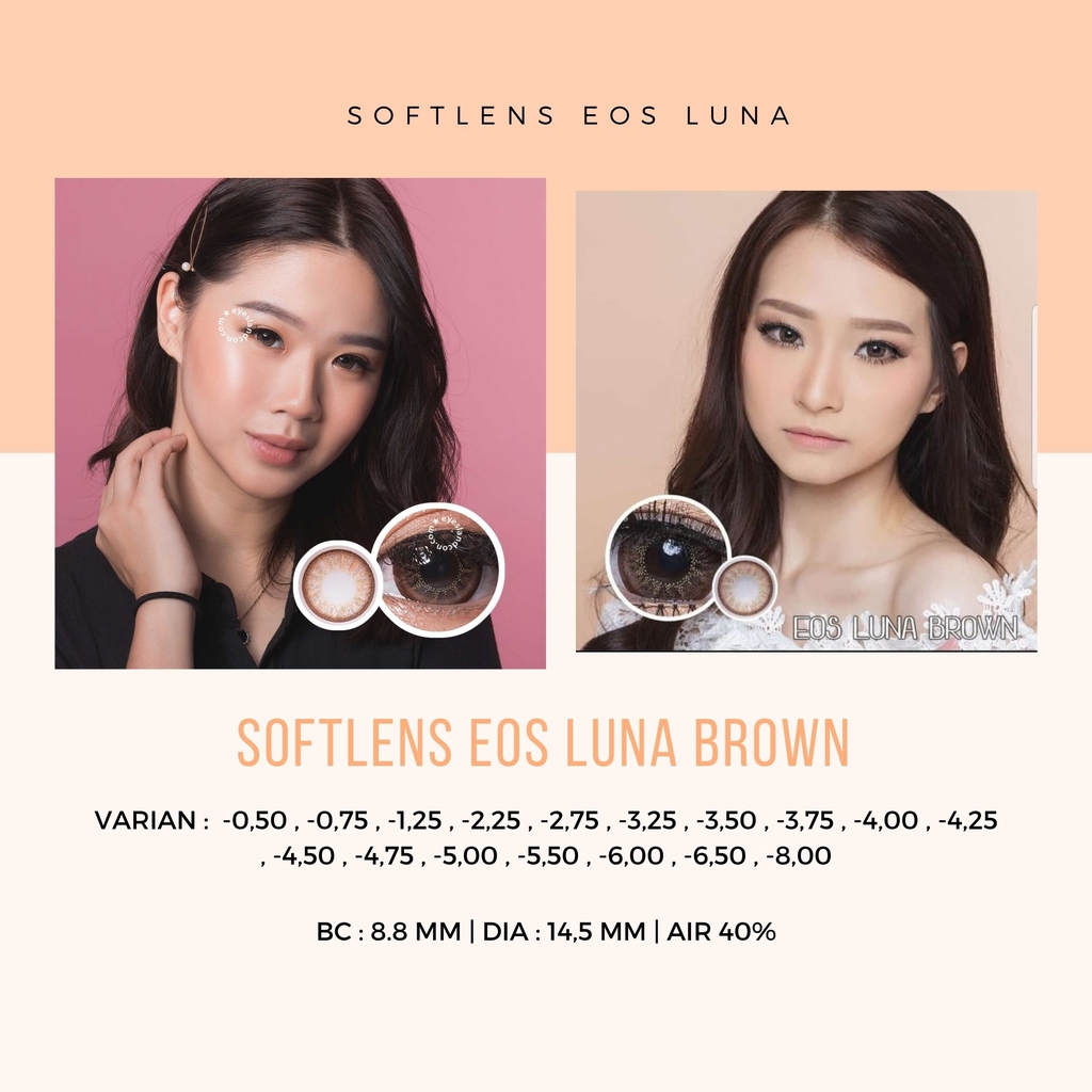 SOFTLENS EOS LUNA BROWN - MINUS / LENSA MATA / SOFTLENS MATA