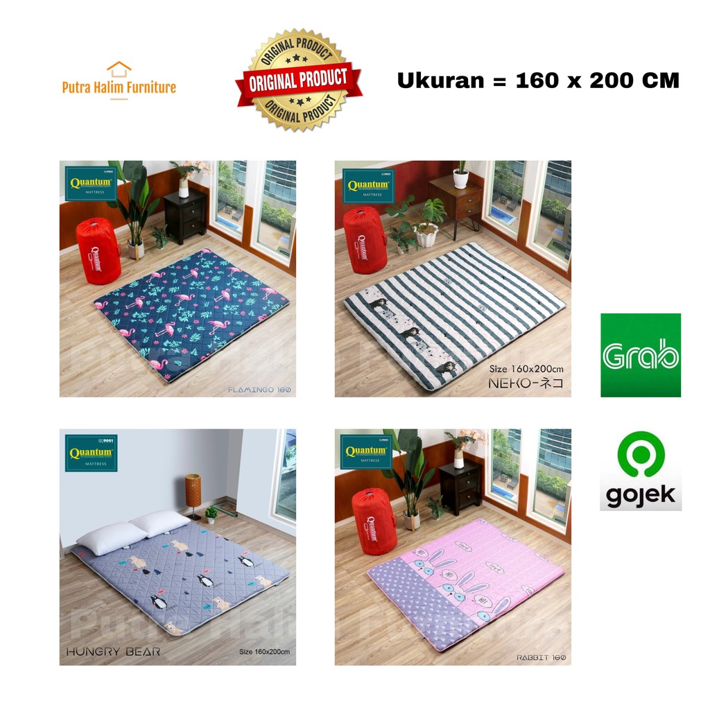 KASUR GULUNG LIPAT LANTAI FOAM BUSA TRAVEL QUANTUM 160X200 CM