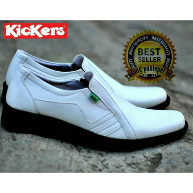 Sepatu Pantofel Kulit Swedian Asli Formal Pria Kerja Kantoran Dewasa Murah Santai Warna Putih