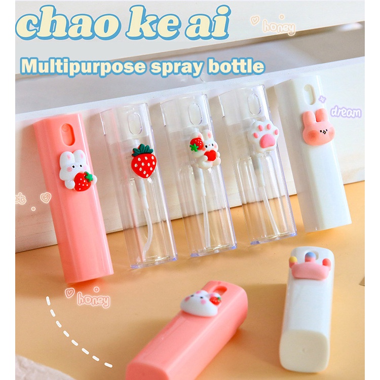 Botol Spray Mini Transparan Motif Kartun 3D Untuk Travel