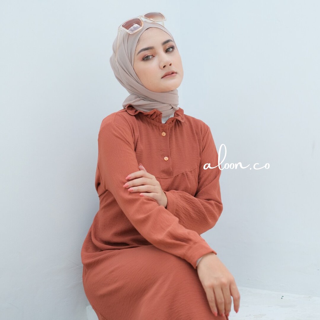 Ayana Setelan Tunik Bahan Crinkle Airflow Busui Friendly – One Set Wanita Terbaru