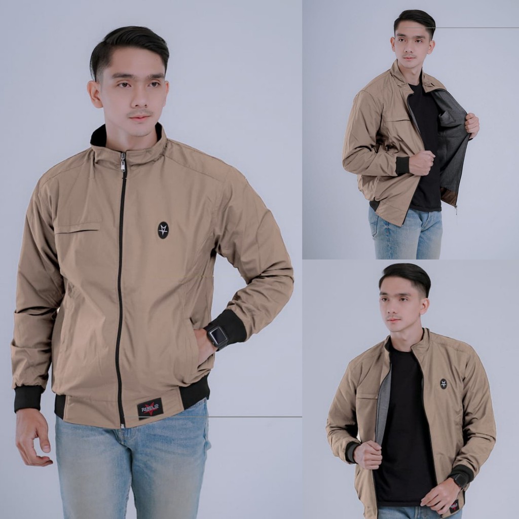 JAKET BOMBER PRIA MUSIM SEMI MUSIM DINGIN JAKET COWOK KEKINIAN BEST SELLER PROMO TERMURAH ORIGINAL REBEL.ID