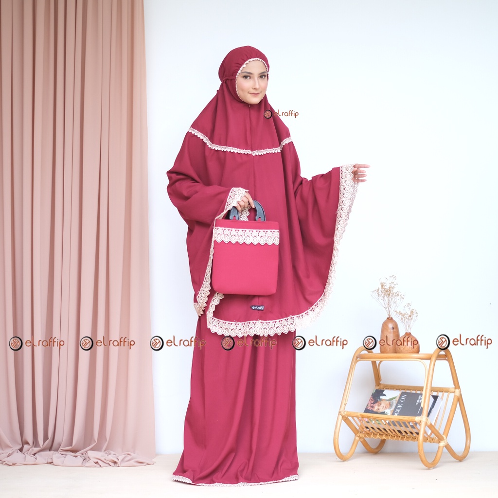 Mukena Dewasa 2 in 1 Katun Renda ShazfaaSeries