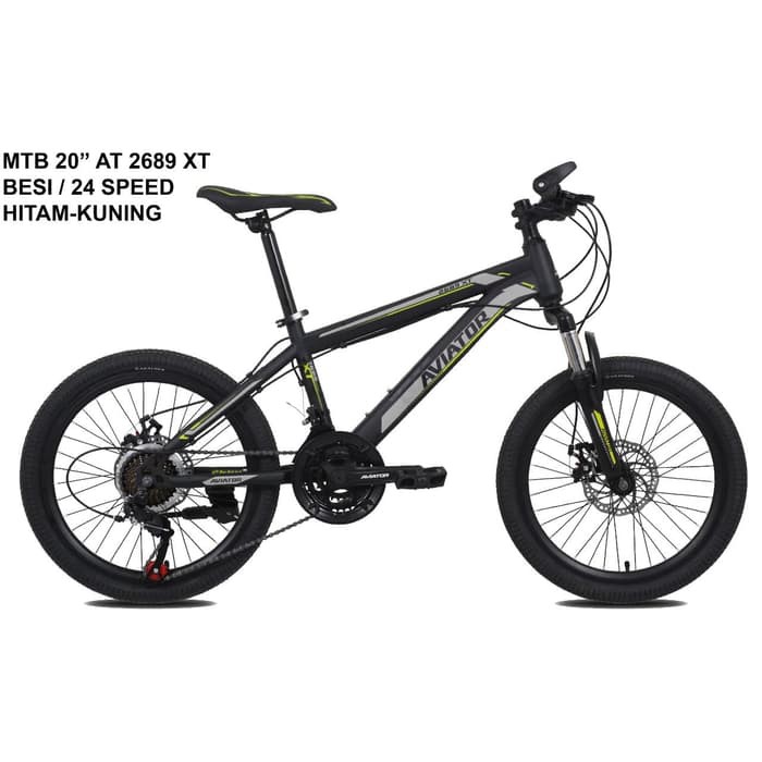 Jual SEPEDA MTB 20 INCH AVIATOR 2689 3X7SPEED Diskon