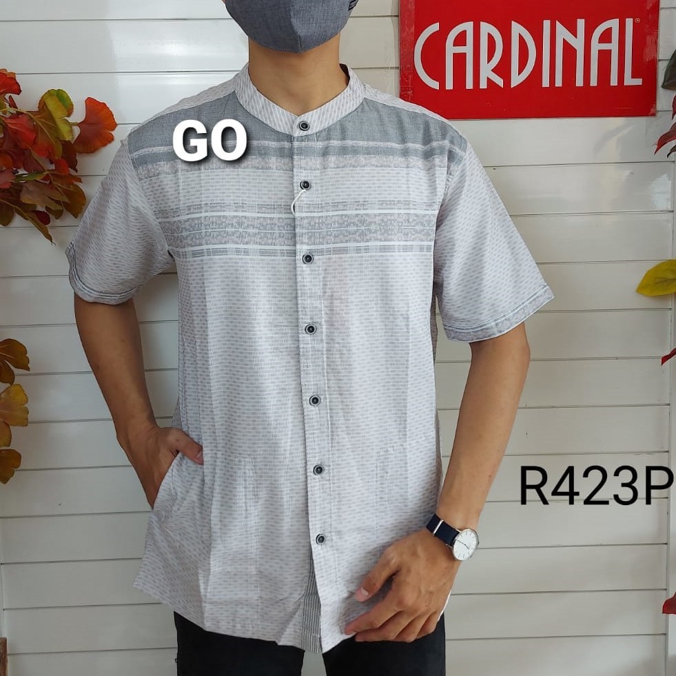 BB CARDINAL KEMEJA KOKO Taqwa Pakaian Pria Original Baju Muslim Salur Lengan Pendek Kekinian