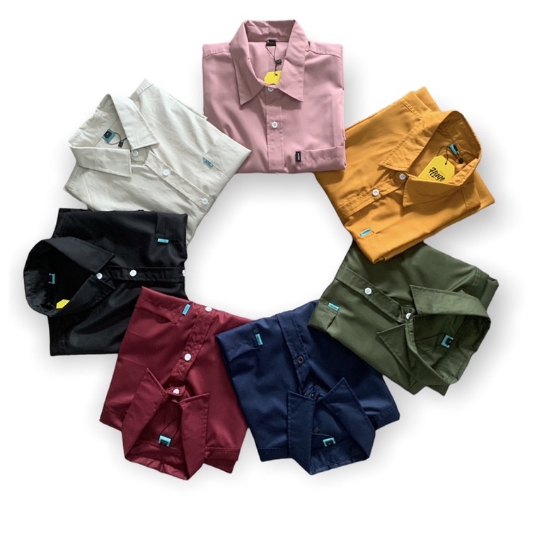 HUGE SHiRT HUGE KEMEJA PENDEK  PRIA