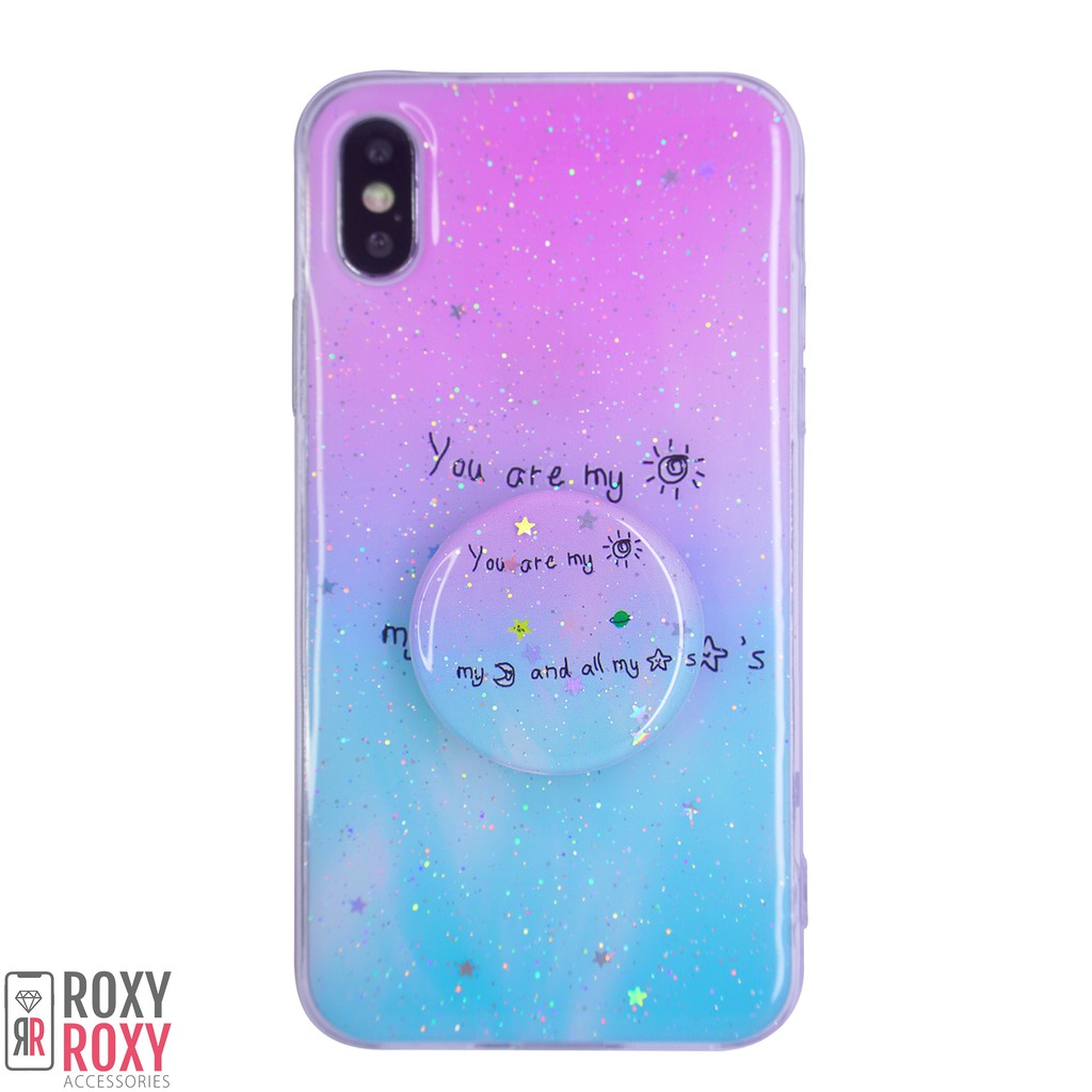 Roxyroxy - Realme C21 Realme C11 C12 C15 C17 Realme 7i Softcase Motif Rainbow Bonus Popsocket