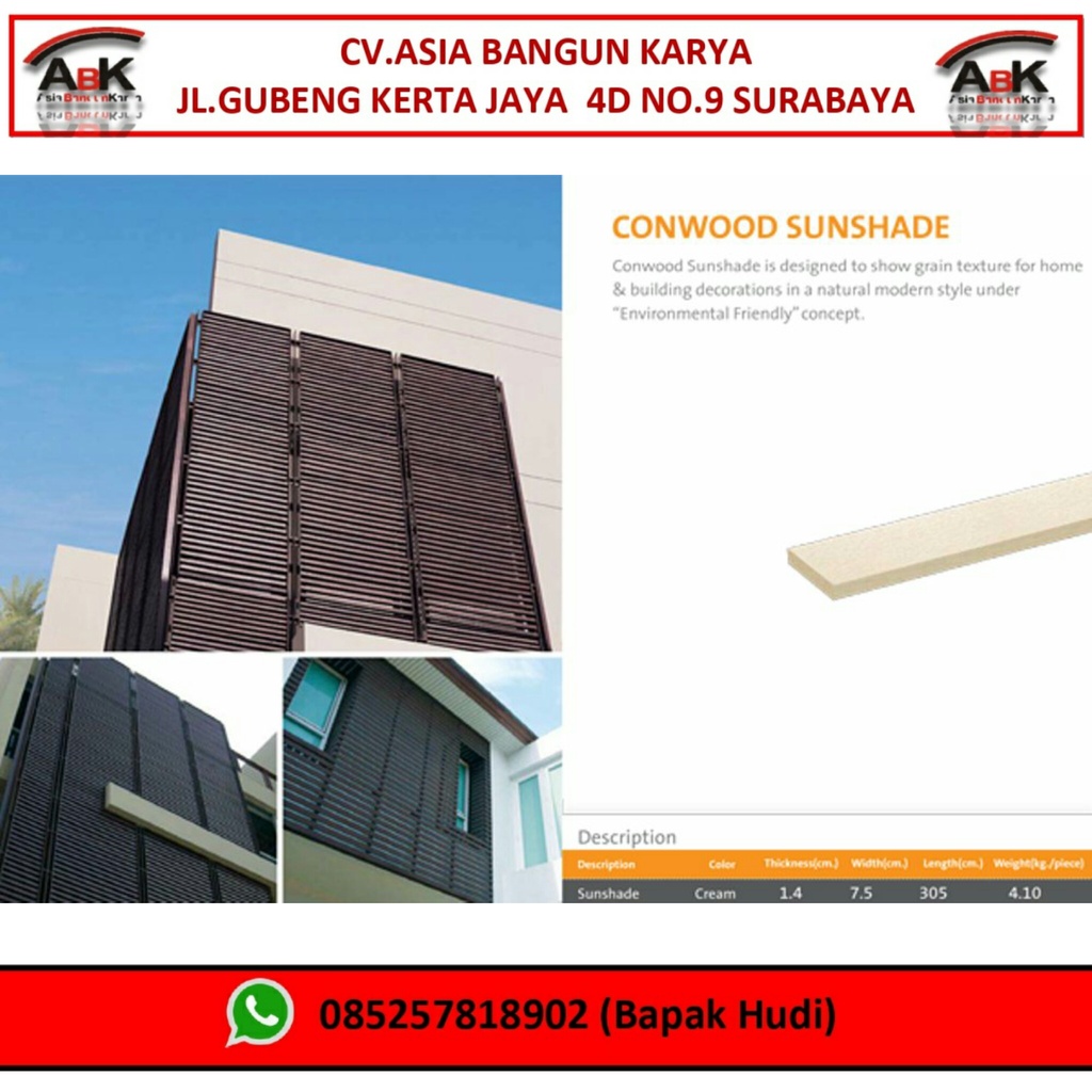 Conwood SunShade untuk melindungi rumah anda