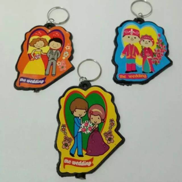 100 pcs souvenir GANTUNGAN KUNCI PENGANTIN
