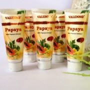 VALENNO FACIAL FOAM PAPAYA // EXFLOATING GEL 100ml // 50ml - Sabun Paya