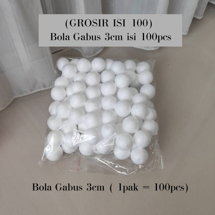 

Bola Gabus 3cm / Bola Gabus Styrofoam diameter 3cm HARGA GROSIR 100 pc