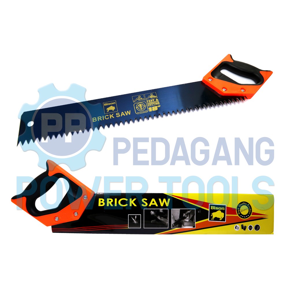 BISON GERGAJI BATA RINGAN 18 INCH POTONG HEBEL HAND SAW BRICK SAW