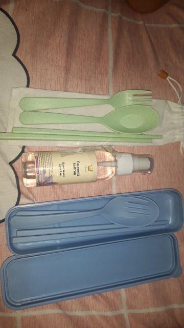 Set Makan Travel (sendok,garpu,sumpit) Kemas Pouch