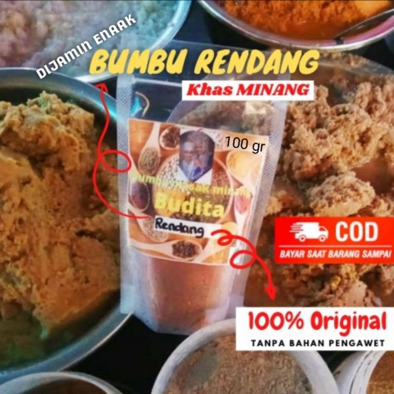 

Bumbu Masak instan Rendang Ayam Daging Dendeng Sup Soto Balado Gulai Opor Dapur Asli khas Padang