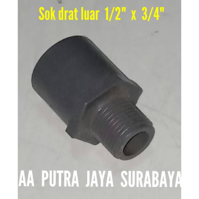 Sok drat luar 1/2 x 3/4