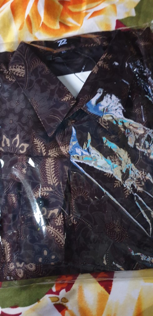 Kemeja Batik Premium Hem Lengan Panjang Lawasan Jogja Solo Sogan Truntum Gurdo Coklat 725614 Cap 72
