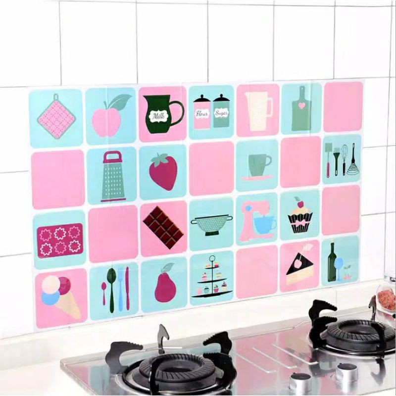 Stiker Dapur / WALLPAPER DAPUR ANTI MINYAK ANTI API Aluminium Foil / Wall Stiker Dinding Dapur Anti Minyak / Api Wallpaper Sticker Alumunium Foil Dekorasi Dapur