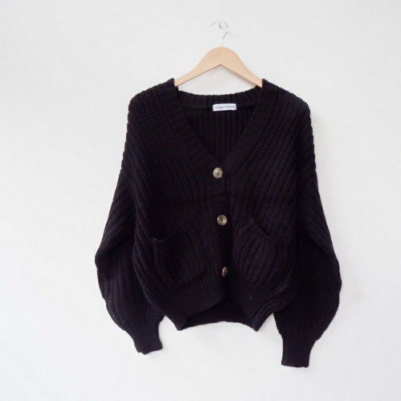 Cardigan Rajut Wanita // Crop RAJUT Cardi Oversize / OUTER KNIT 7 GET