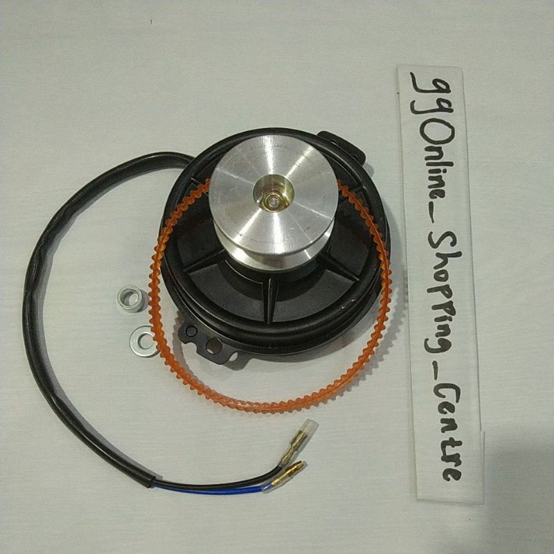 Dinamo DC + Pully + Belt Dinamo DC mesin Harum manis dinamo DC 12 Volt DC 12Volt DC 12V 80watt DC 12