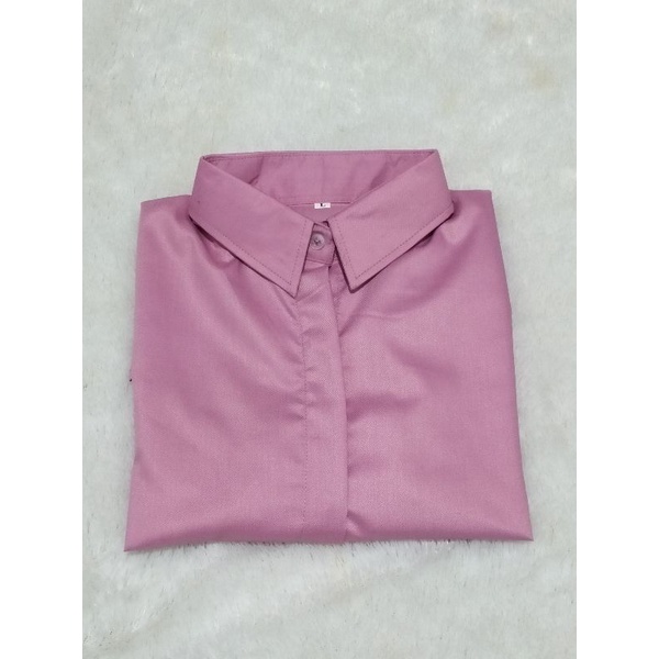 Kemeja Toyobo jumbo/kemeja basic polos Ld 110cm Ld 120 cm-Jumbo soft pink