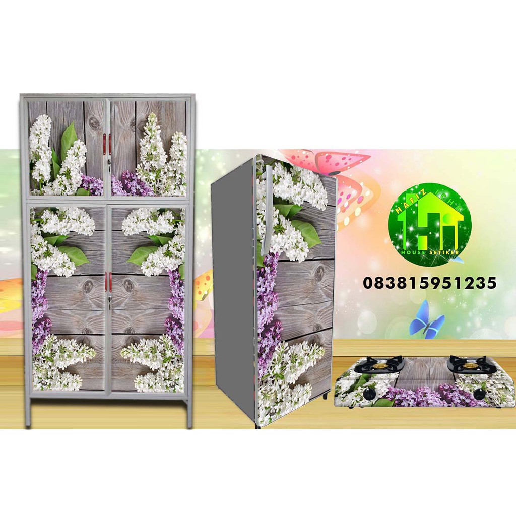 1 set stiker variasi kulkas, lemari dan kompor gas