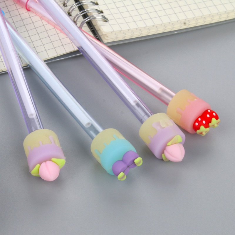 

PULPEN GEL PEN KARAKTER CARTOON CAKE TRANSPARAN