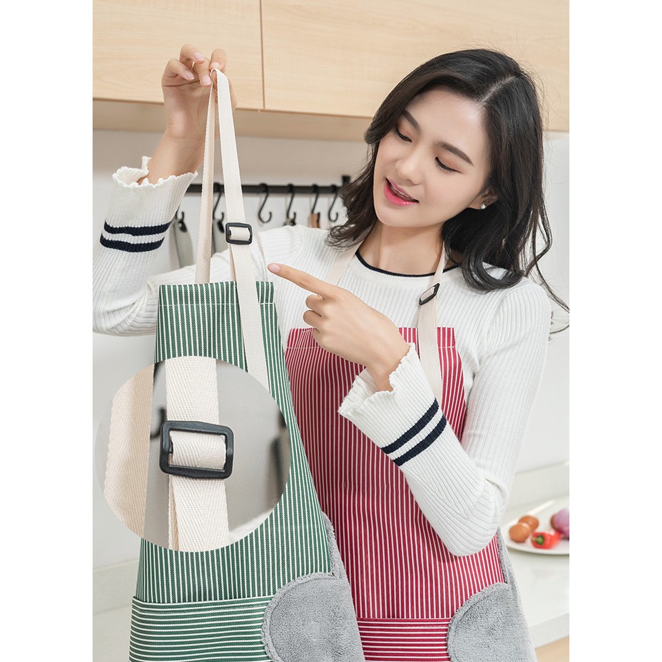 COD APRON CELEMEK MASAK DAPUR ANTI MINYAK DAN WATERPROOF DISERTAI LAP