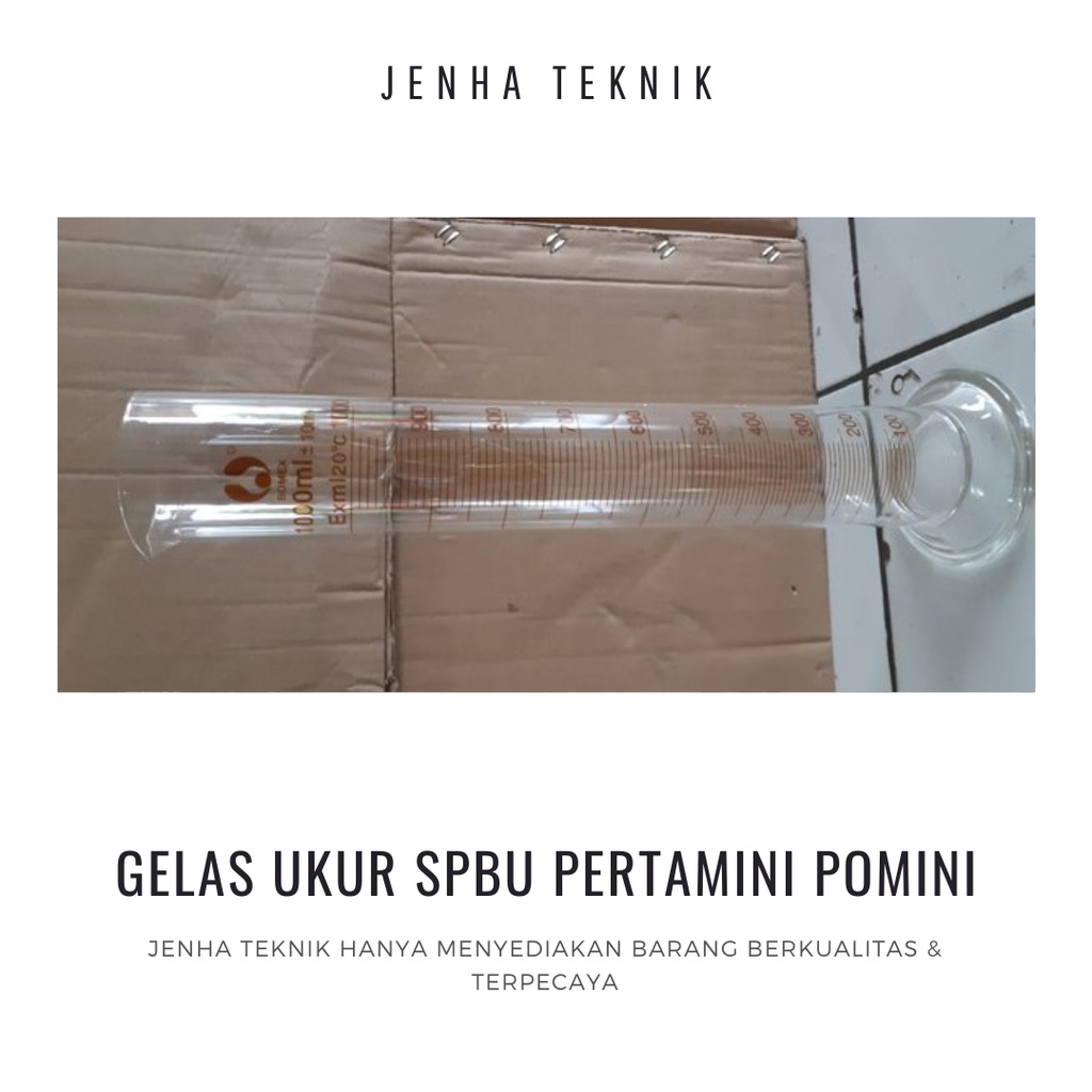 Gelas Ukur Pyrex Measuring Glass 1000 ml (1 ltr) SPBU dan Pertamini Pomini