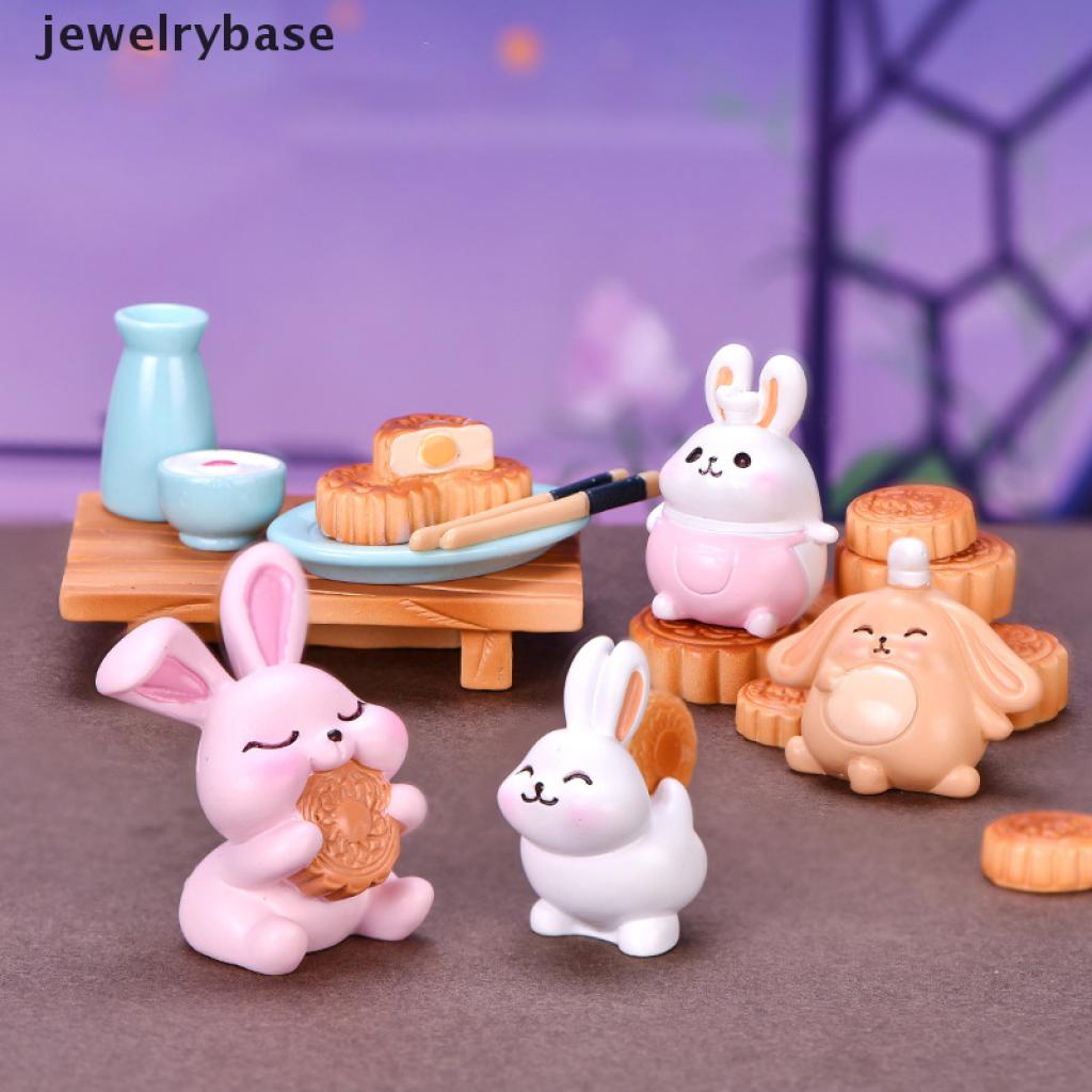 [Base] DIY Mini Rabbit Garden Ornament Pot Mid-autumn Festival Mooncake Accessories Boutique