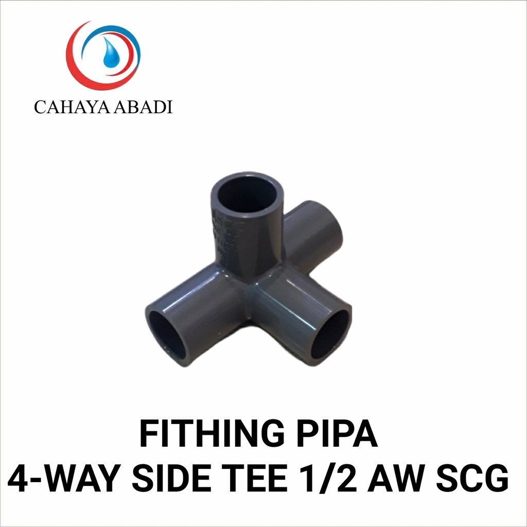 FITHING PIPA - 4-WAY SIDE TEE - 1/2 INCH AW SCG