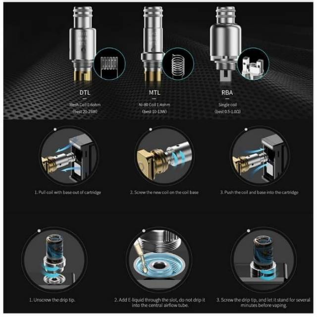 Coil cartridge smoant pasito DTL MTL catridge authentic by smoant