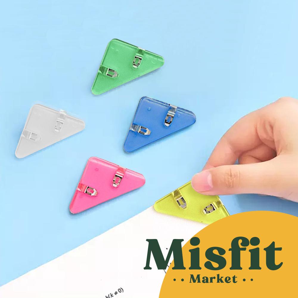 

Transparent Triangle Plastic Corner Paper Book Clip Plastik Bookmark Transparan