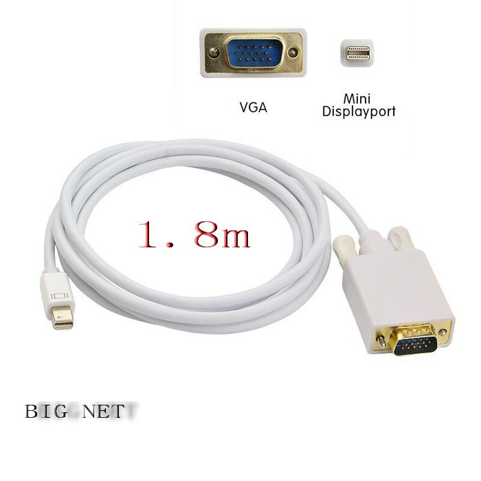 Thunderbolt Mini Display Port To Vga 1.8 Meter# MINI DP TO VGA-1.8M