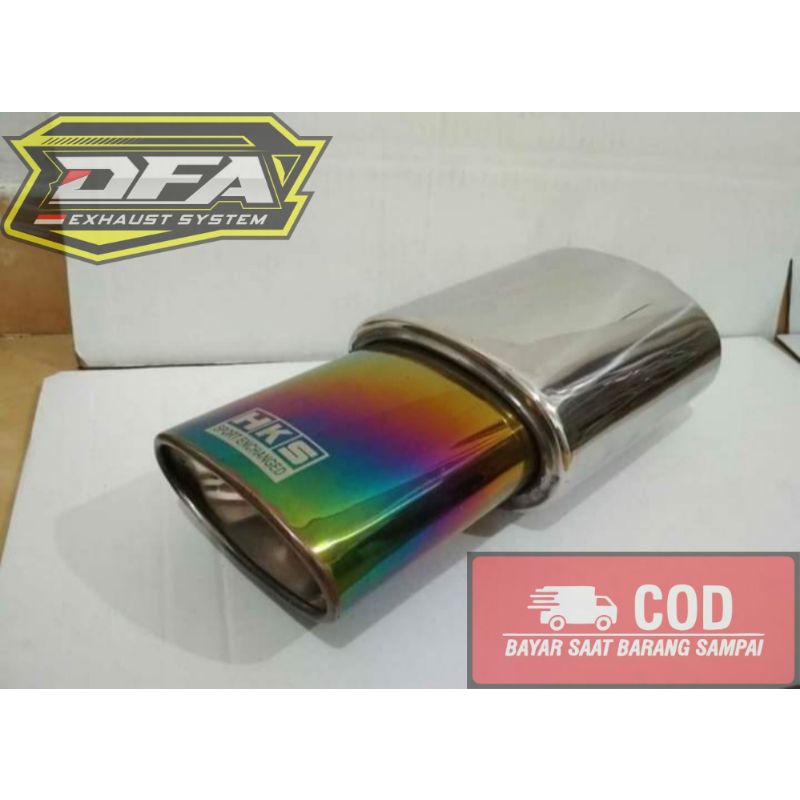 knalpot racing mobil hks full stainles suara full ngebas untuk mobil Avanza Xenia Brio jazz Agya Ayl