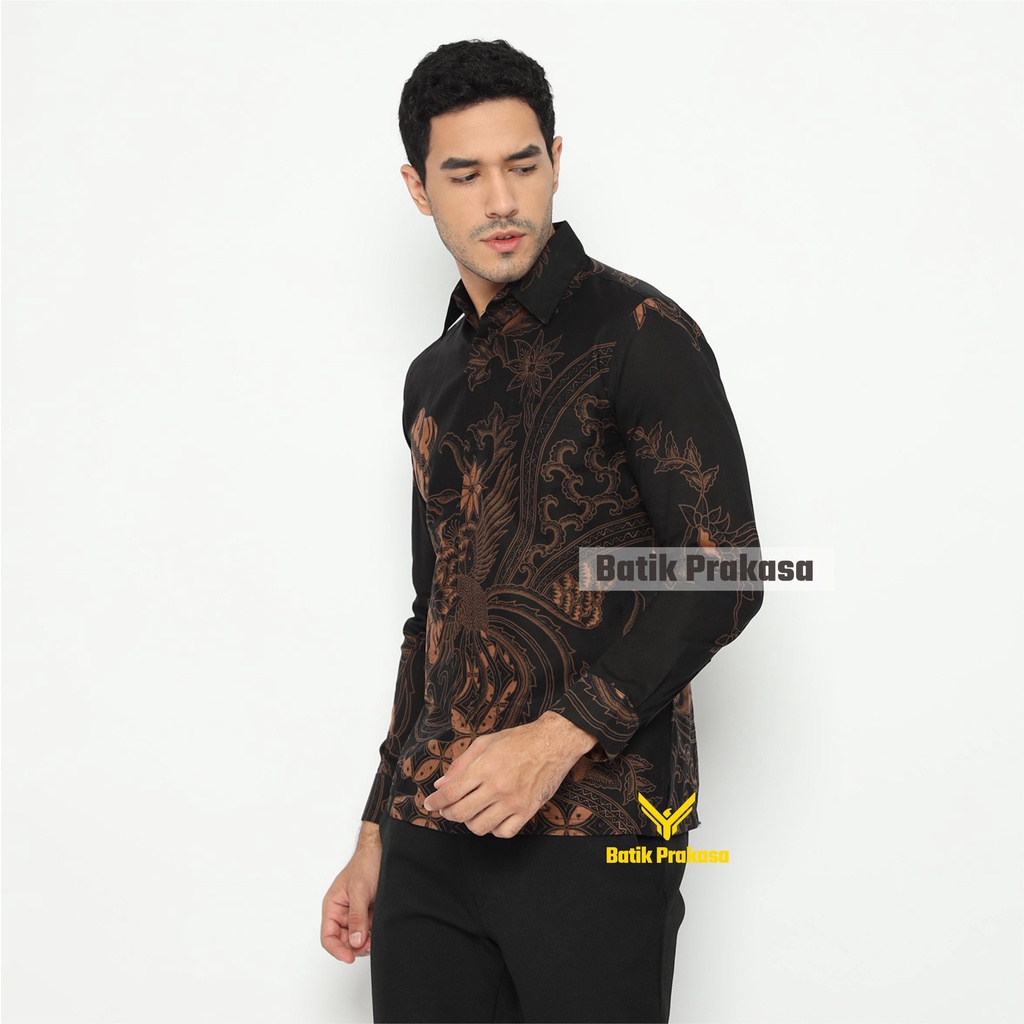 Kemeja Batik Prakasa Motif Arya Cakrawala Slimfit Lengan Panjang Batik Solo