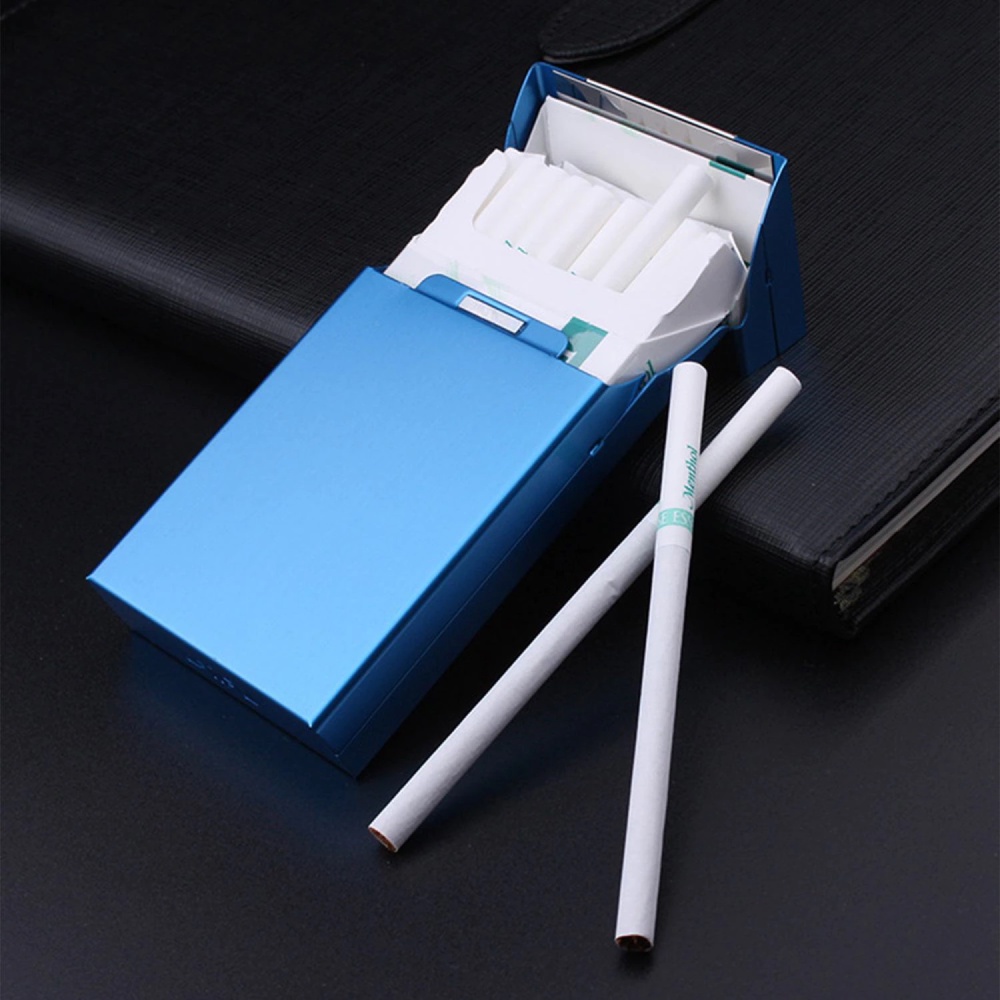 Kotak Tempat Rokok Polos Panjang Elegan Premium Cigarette Case Glossy Bungkus Roko Slider