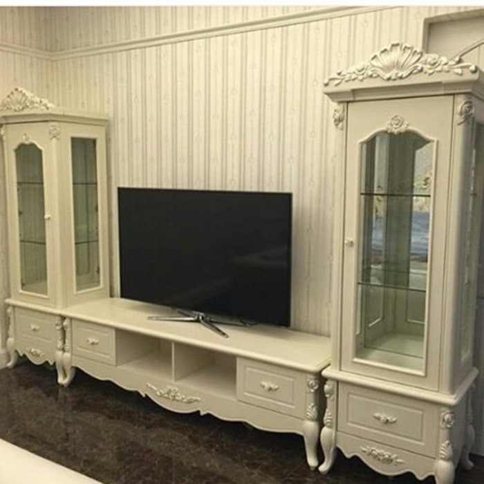 Lemari tv, lemari tv murah, lemari jepara bufet tv jati duco