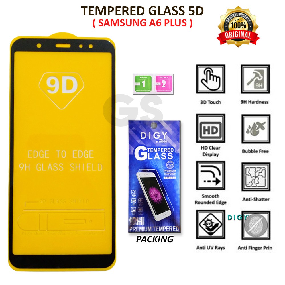 Tempered Glass 5D Rakki Full Layar Samsung A01 A5 2016 A6 2018 A6 PLUS A6S  A8S A10S A11 M11 J2 J2 P