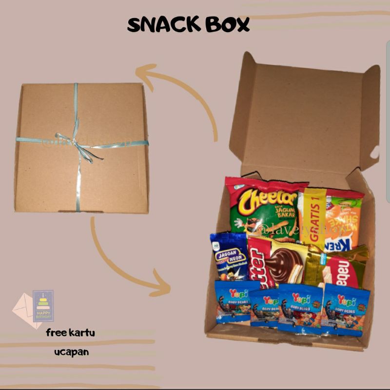 

SNACK BOX / SNACKBOX / GIFTBOX MAKANAN / HADIAH ULANG TAHUN