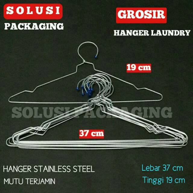 GROSIR HANGER BAJU STAINLESS STEEL/GANTUNGAN BAJU/KAPSTOK/HANGER LAUNDRY