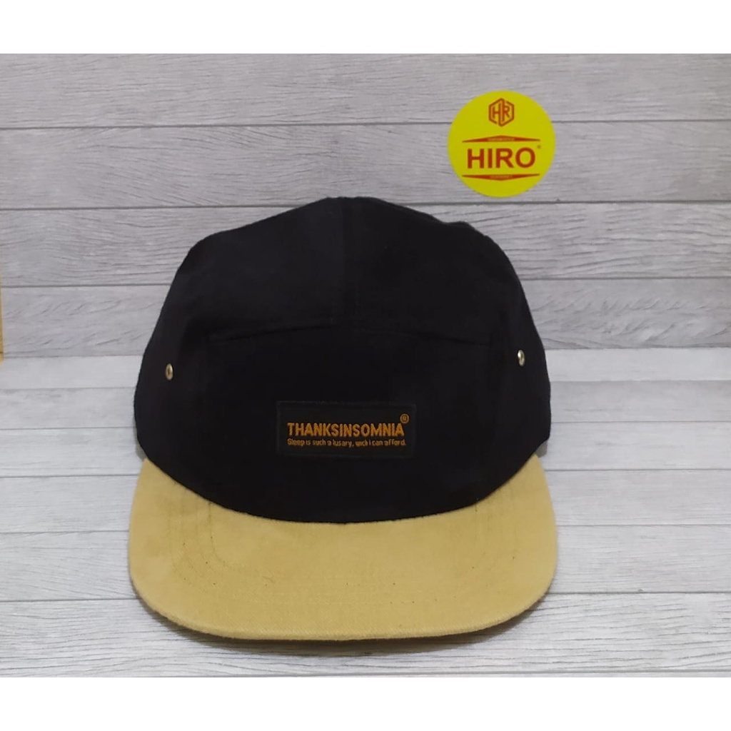 Topi Distro Pria/Topi Snapback Bordir THANSINSOMNIA Kombinasi New Model/Topi Lima Panel