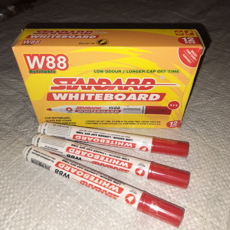 

MERAH - SPIDOL BISA DIHAPUS/WHITEBOARD STANDARD W88 - SPIDOL PAPAN TULIS