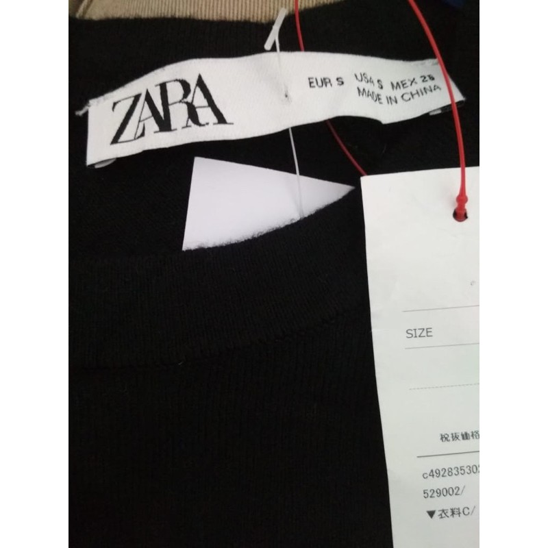 PL rajut lengan pendek Zara