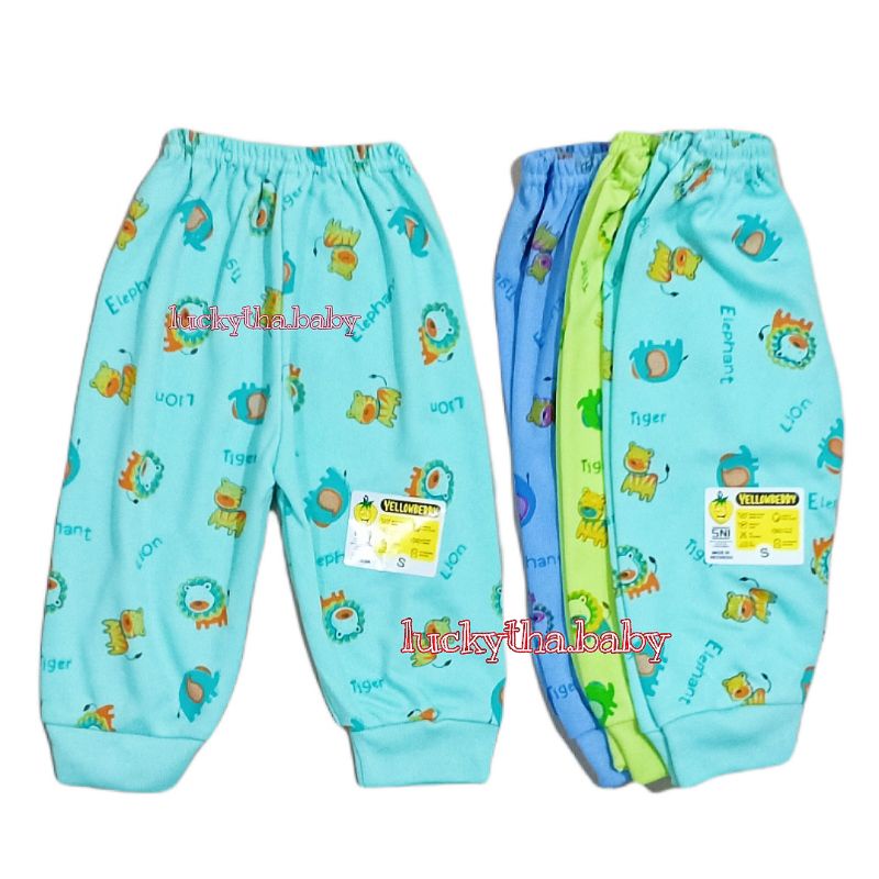 3pc-yellowbery celana panjang bayi warna lion king full print / celana panjang anak sni