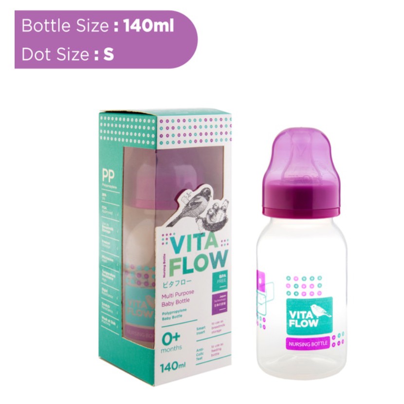 Vitaflow - Botol Susu 140ml PURPLE